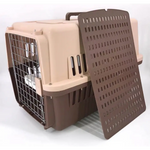 YES4PETS Large Airline Dog Cat Crate Pet Carrier Cage With Tray And Bowl Brown - Pet Care > Dog Supplies > Dog Carriers