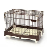 YES4PETS Large Brown Pet Dog Cage Cat Rabbit Crate Kennel With Potty Pad And Wheel - Pet Care > Coops & Hutches > Small
