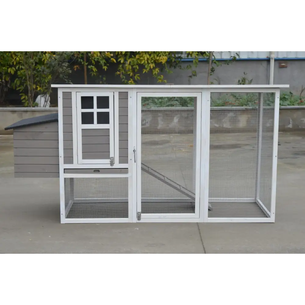 YES4PETS Large Chicken Coop Rabbit Hutch Cat Ferret Cage Hen Chook House Grey - Pet Care > Coops & Hutches > Small
