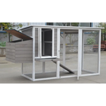 YES4PETS Large Chicken Coop Rabbit Hutch Cat Ferret Cage Hen Chook House Grey - Pet Care > Coops & Hutches > Small