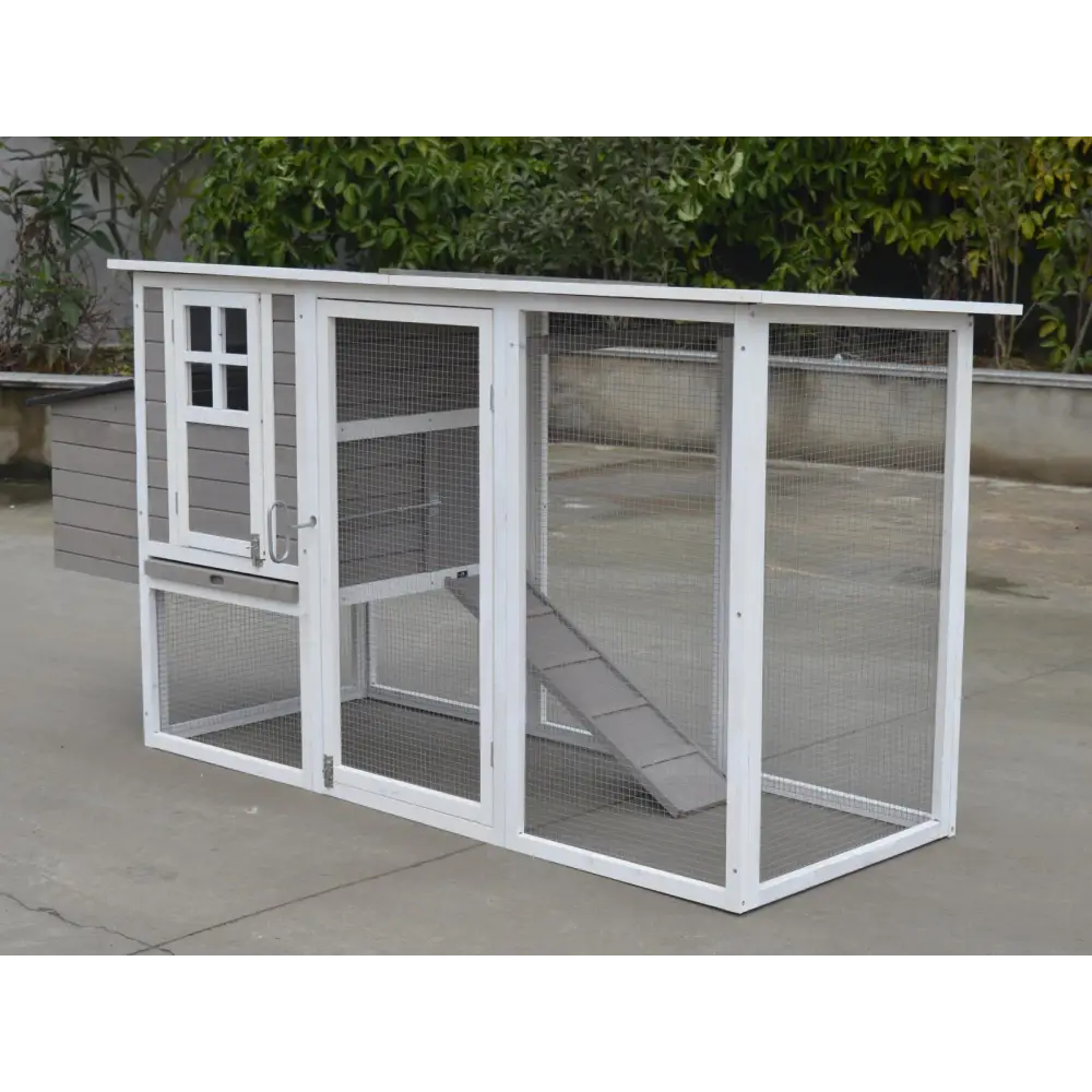 YES4PETS Large Chicken Coop Rabbit Hutch Cat Ferret Cage Hen Chook House Grey - Pet Care > Coops & Hutches > Small