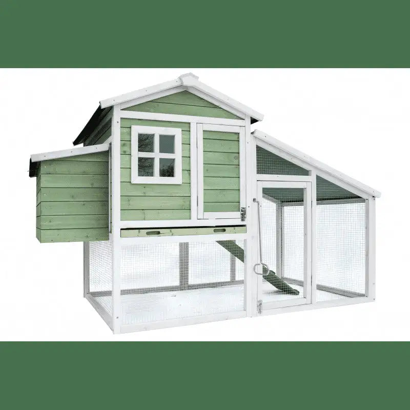 YES4PETS Large Chicken Coop Rabbit Hutch Ferret Cage Hen Chook Cat Kitten House 190x90X116 cm Green - Pet Care > Coops