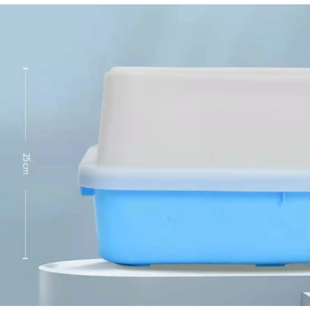YES4PETS Large Deep Cat Kitty Litter Tray High Wall Pet Toilet Tray With Scoop Blue - Pet Care > Cat Supplies > Cat