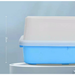 YES4PETS Large Deep Cat Kitty Litter Tray High Wall Pet Toilet Tray With Scoop Blue - Pet Care > Cat Supplies > Cat