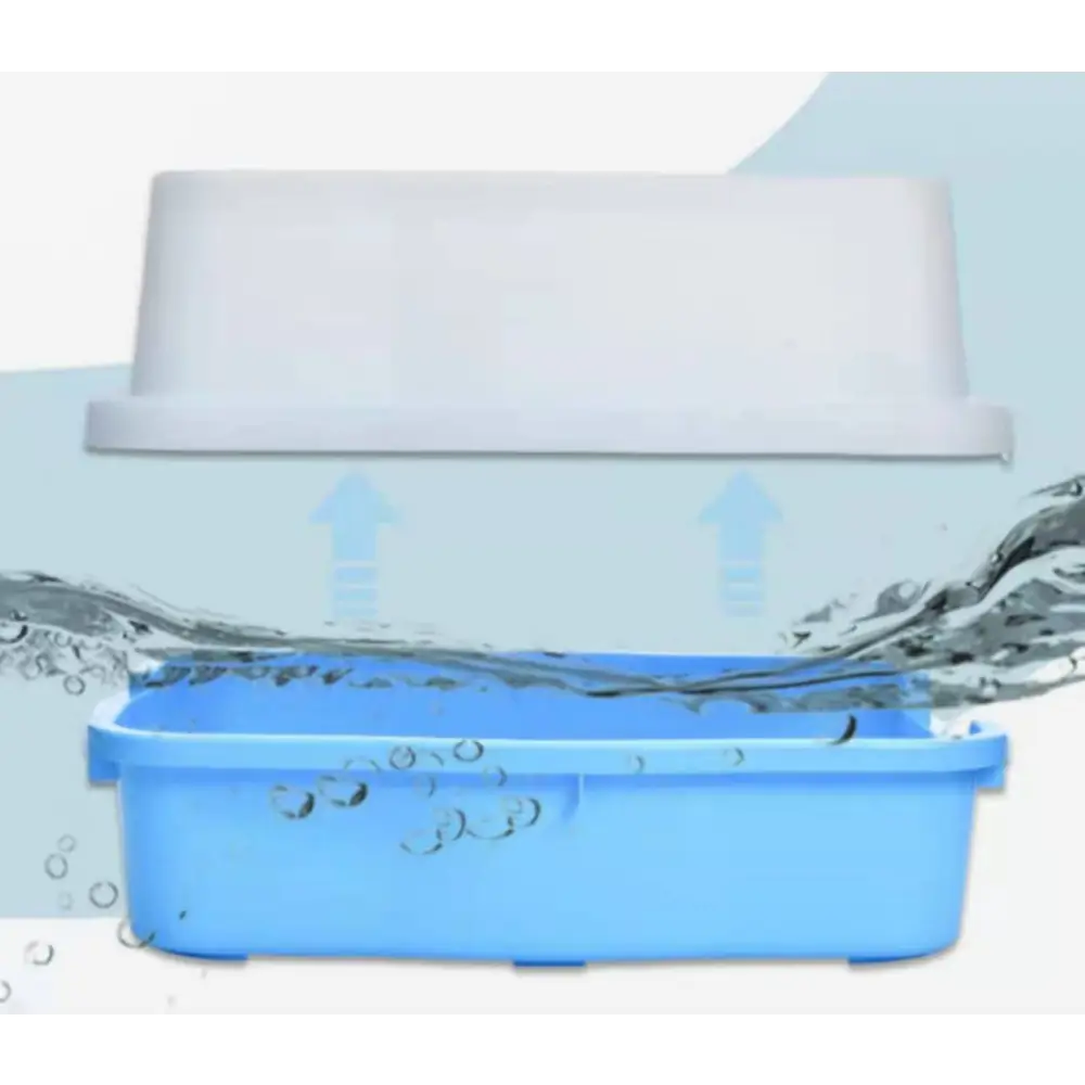 YES4PETS Large Deep Cat Kitty Litter Tray High Wall Pet Toilet Tray With Scoop Blue - Pet Care > Cat Supplies > Cat