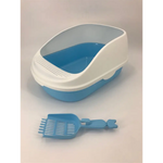 YES4PETS Large Deep Cat Toilet Litter Box Tray High Wall with Scoop Blue - Pet Care > Cat Supplies > Cat Litter