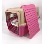 YES4PETS Large Dog Cat Crate Pet Carrier Airline Rabbit Cage With Tray And Bowl Pink - Pet Care > Cat Supplies > Cat