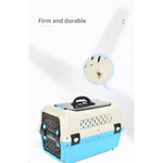 YES4PETS Large Dog Cat Crate Pet Rabbit Carrier Travel Cage With Tray & Window Blue - Pet Care > Dog Supplies > Dog