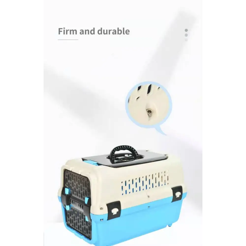 YES4PETS Large Dog Cat Crate Pet Rabbit Carrier Travel Cage With Tray & Window Blue - Pet Care > Dog Supplies > Dog