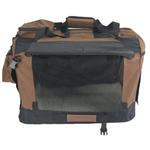 YES4PETS Large Fordable Pet Dog Puppy Soft Crate With Curtain-Brown - Pet Care > Dog Supplies > Dog Kennels