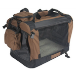 YES4PETS Large Fordable Pet Dog Puppy Soft Crate With Curtain-Brown - Pet Care > Dog Supplies > Dog Kennels