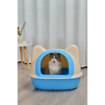 YES4PETS Large Hooded Cat Toilet Litter Box Tray House With Scoop Blue - Pet Care > Cat Supplies > Cat Litter