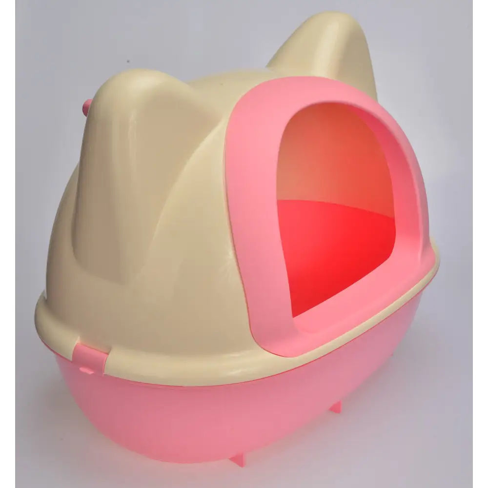 YES4PETS Large Hooded Cat Toilet Litter Box Tray House With Scoop Pink - Pet Care > Cat Supplies > Cat Litter