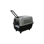 YES4PETS Large Plastic Kennels Pet Carrier Dog Cat Cage Crate With Handle and Wheel Black - Pet Care > Dog Supplies >
