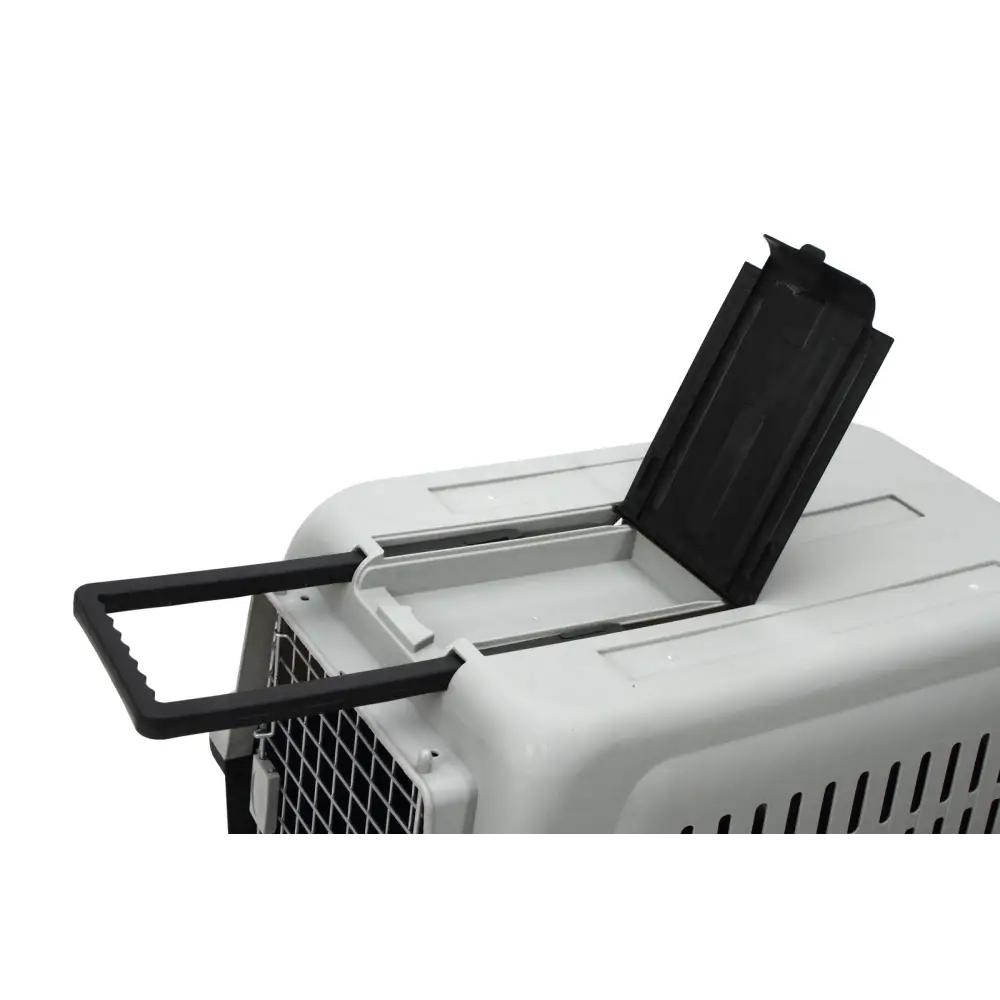 YES4PETS Large Plastic Kennels Pet Carrier Dog Cat Cage Crate With Handle and Wheel Black - Pet Care > Dog Supplies >