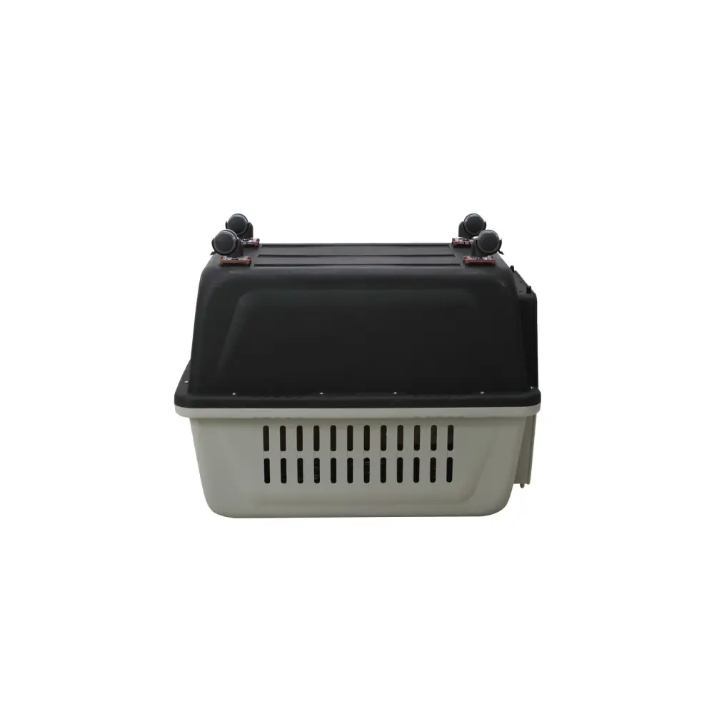 YES4PETS Large Plastic Kennels Pet Carrier Dog Cat Cage Crate With Handle and Wheel Black - Pet Care > Dog Supplies >