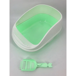 YES4PETS Large Portable Cat Toilet Litter Box Tray House with Scoop Green - Pet Care > Cat Supplies > Cat Litter