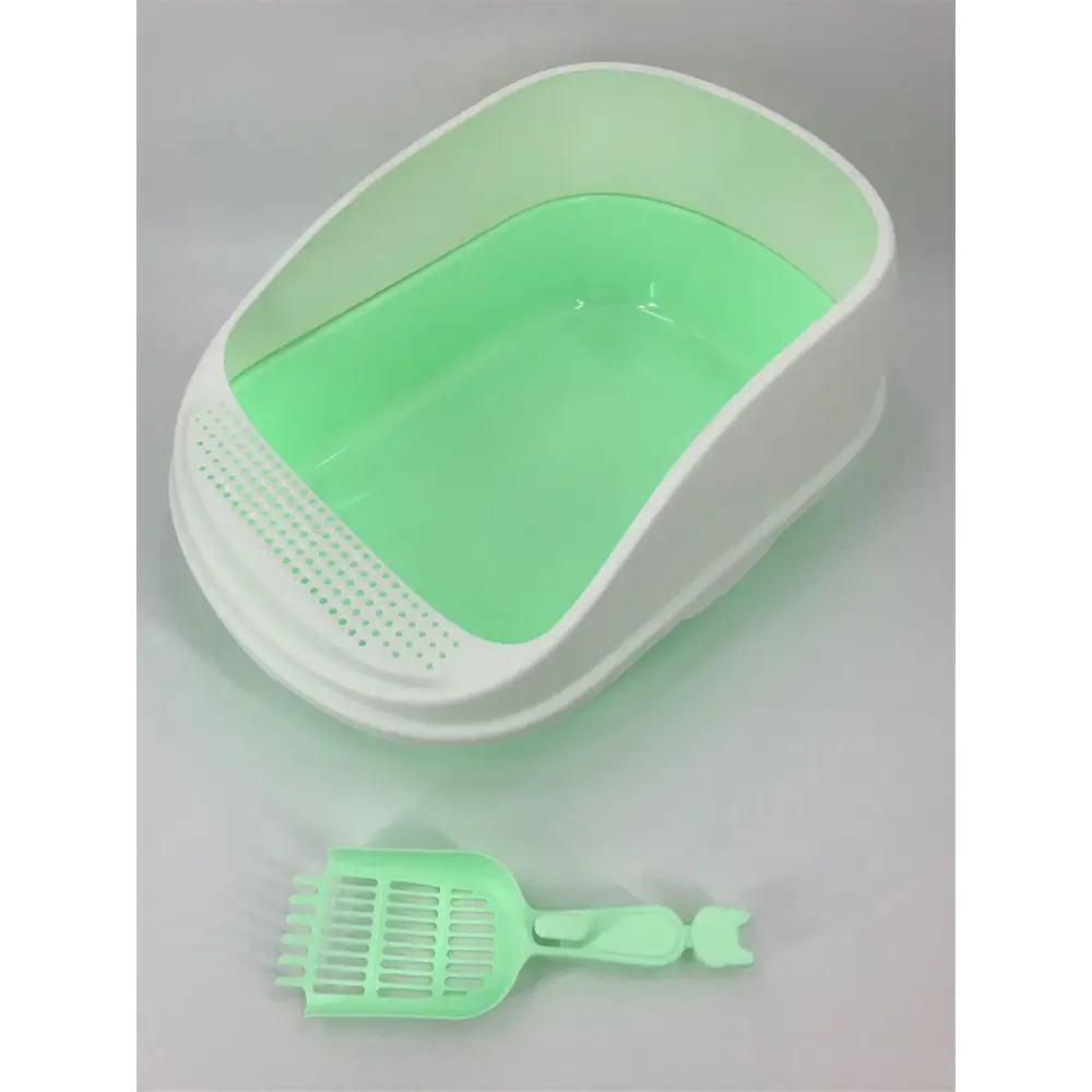 YES4PETS Large Portable Cat Toilet Litter Box Tray House with Scoop Green - Pet Care > Cat Supplies > Cat Litter