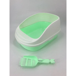 YES4PETS Large Portable Cat Toilet Litter Box Tray House with Scoop Green - Pet Care > Cat Supplies > Cat Litter