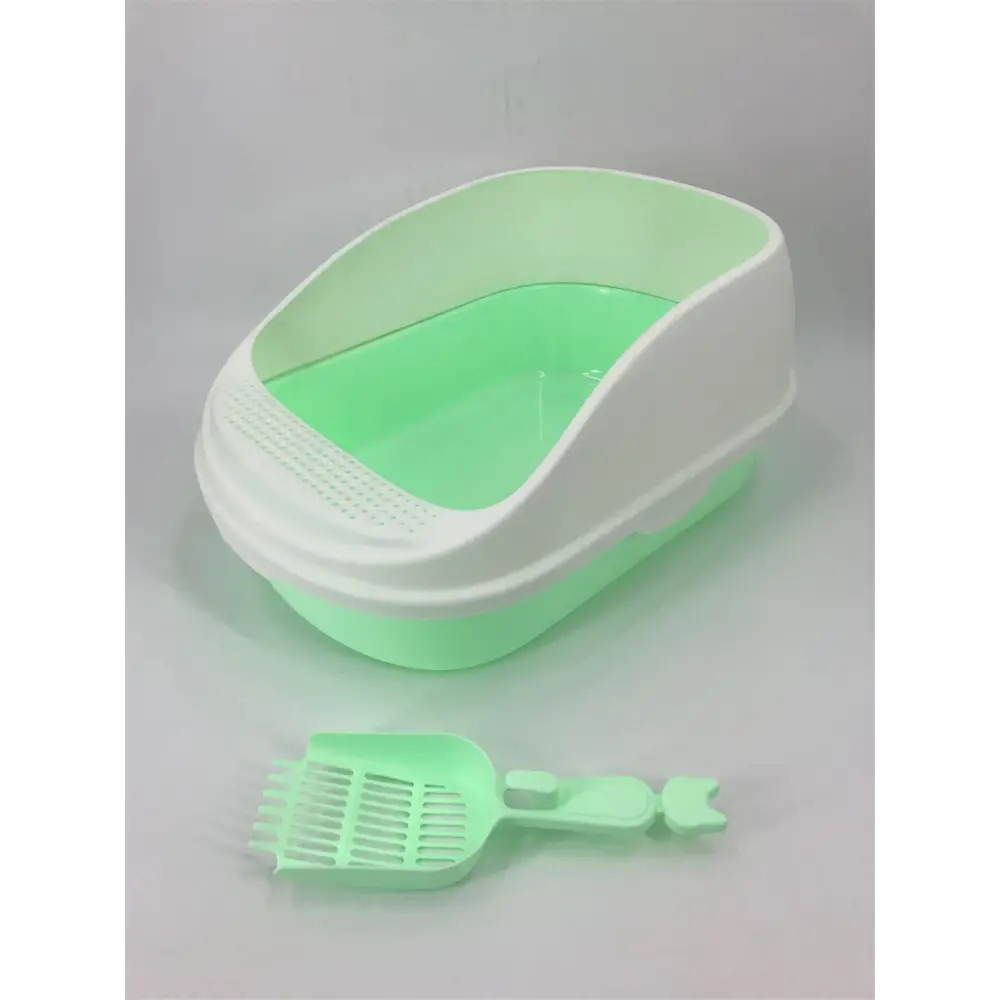 YES4PETS Large Portable Cat Toilet Litter Box Tray House with Scoop Green - Pet Care > Cat Supplies > Cat Litter
