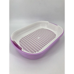 YES4PETS Large Portable Cat Toilet Litter Box Tray with Scoop and Grid Tray Purple - Pet Care > Cat Supplies > Cat
