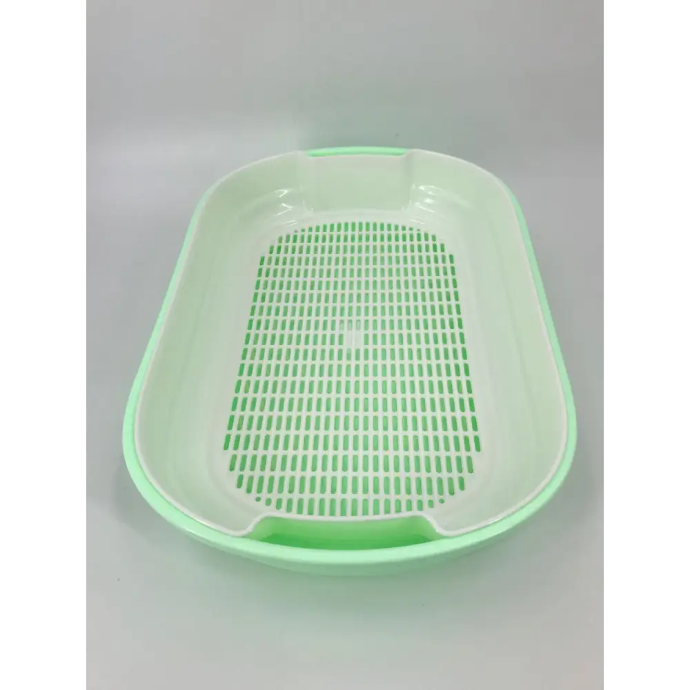 YES4PETS Large Portable Cat Toilet Litter Box Tray with Scoop and Grid Tray Green - Pet Care > Cat Supplies > Cat Litter