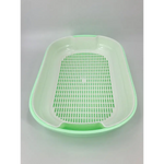 YES4PETS Large Portable Cat Toilet Litter Box Tray with Scoop and Grid Tray Green - Pet Care > Cat Supplies > Cat Litter