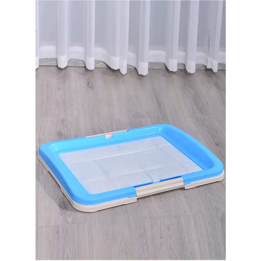 YES4PETS Large Portable Dog Potty Training Tray Pet Puppy Toilet Trays Loo Pad Mat Blue - Pet Care > Dog Supplies > Dog