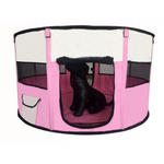 YES4PETS Large Round Portable Soft Playpen Dog Cat Rabbit Puppy Playpen-Pink - Pet Care > Dog Supplies > Dog Playpens &