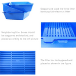 YES4PETS Lift and Sift Self Cleaning Kitty Litter Trays Cat Litter Tray Toilet Sifting Slotted Trays - Pet Care > Cat