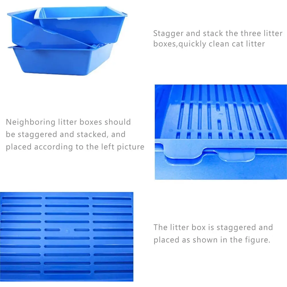 YES4PETS Lift and Sift Self Cleaning Kitty Litter Trays Cat Litter Tray Toilet Sifting Slotted Trays - Pet Care > Cat