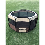 YES4PETS Medium Brown Pet Dog Cat Puppy Rabbit Tent Soft Playpen - Pet Care > Dog Supplies > Dog Playpens & Gates