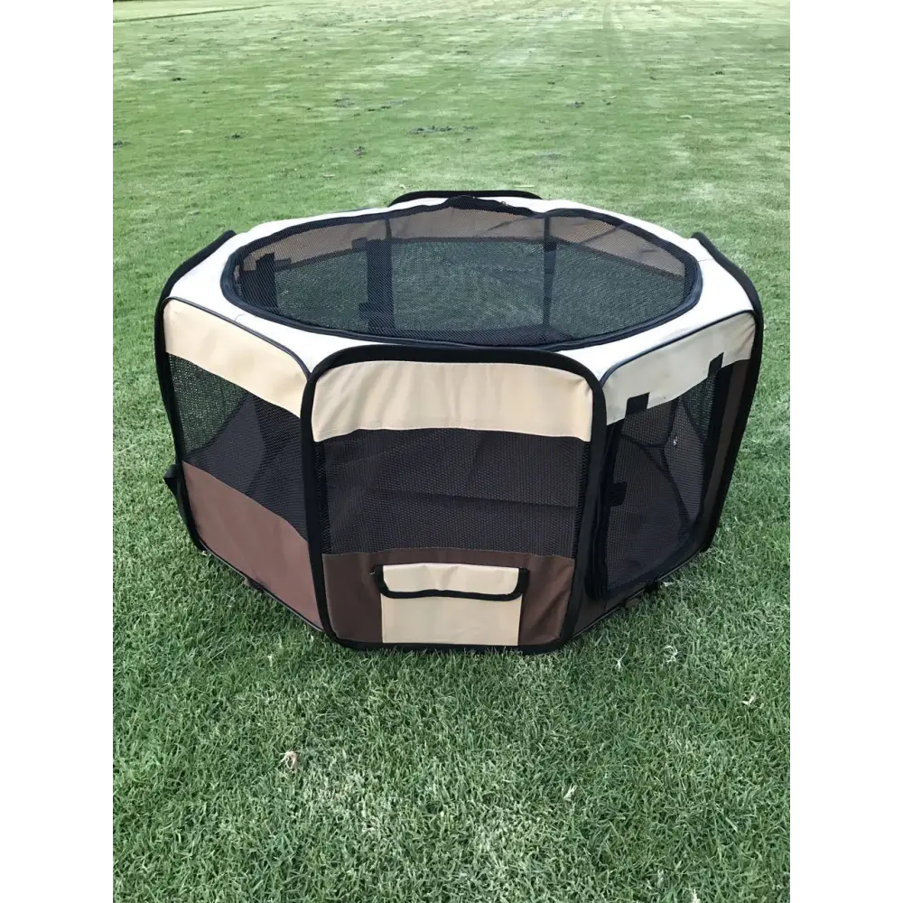 YES4PETS Medium Brown Pet Dog Cat Puppy Rabbit Tent Soft Playpen - Pet Care > Dog Supplies > Dog Playpens & Gates