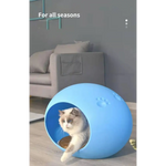 YES4PETS Medium Cave Cat Kitten Box Igloo Cat Bed House Dog Puppy House-Blue - Pet Care > Cat Supplies > Cat Furniture