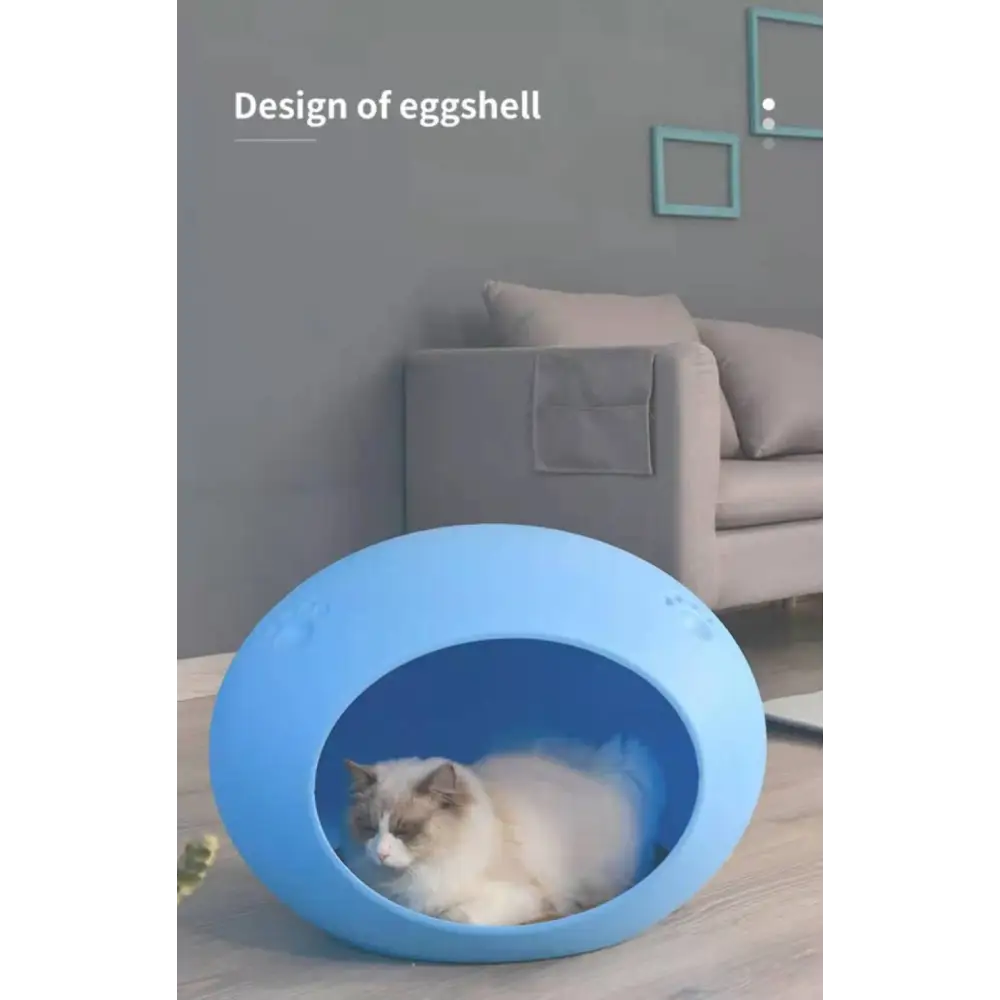 YES4PETS Medium Cave Cat Kitten Box Igloo Cat Bed House Dog Puppy House-Blue - Pet Care > Cat Supplies > Cat Furniture