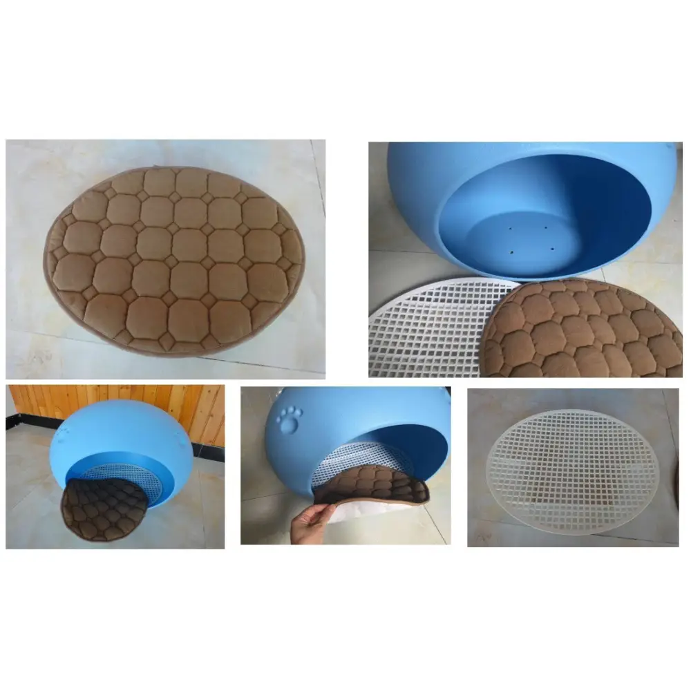 YES4PETS Medium Cave Cat Kitten Box Igloo Cat Bed House Dog Puppy House-Blue - Pet Care > Cat Supplies > Cat Furniture