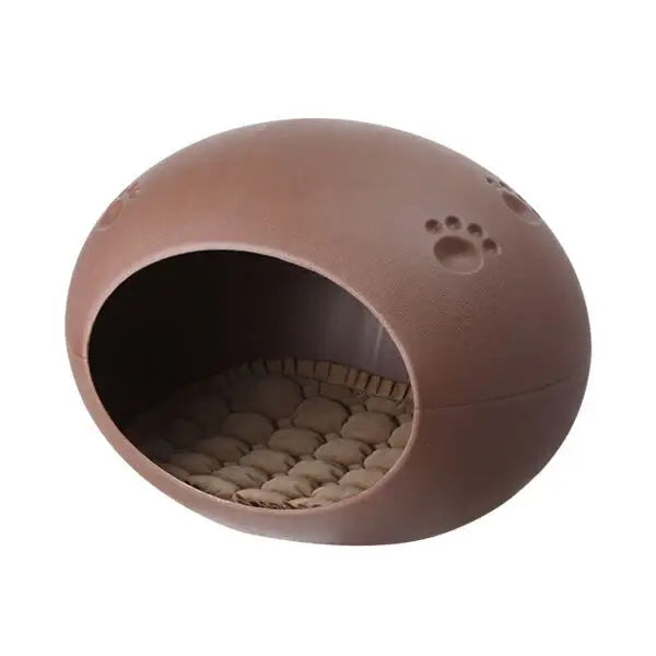 YES4PETS Medium Cave Cat Kitten Box Igloo Cat Bed House Dog Puppy House-Brown - Pet Care > Cat Supplies > Cat Furniture