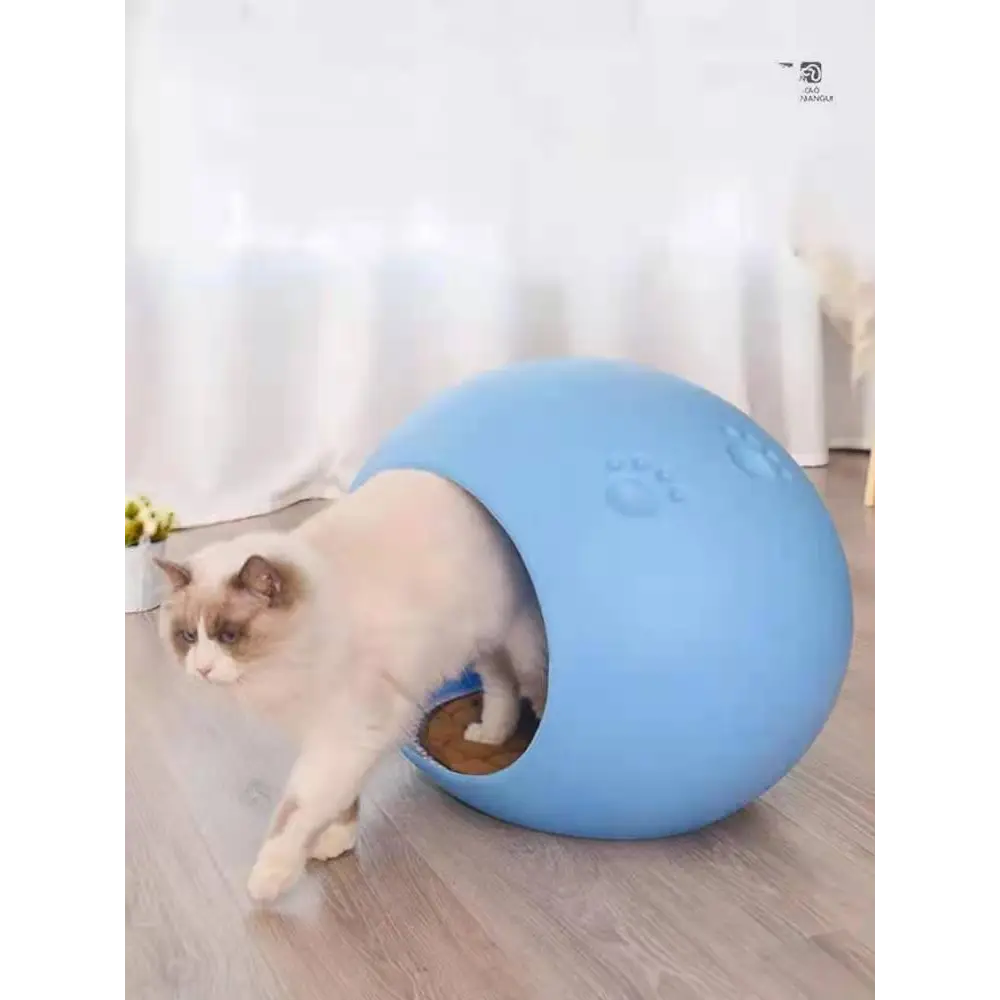 YES4PETS Medium Cave Cat Kitten Box Igloo Cat Bed House Dog Puppy House-Blue - Pet Care > Cat Supplies > Cat Furniture