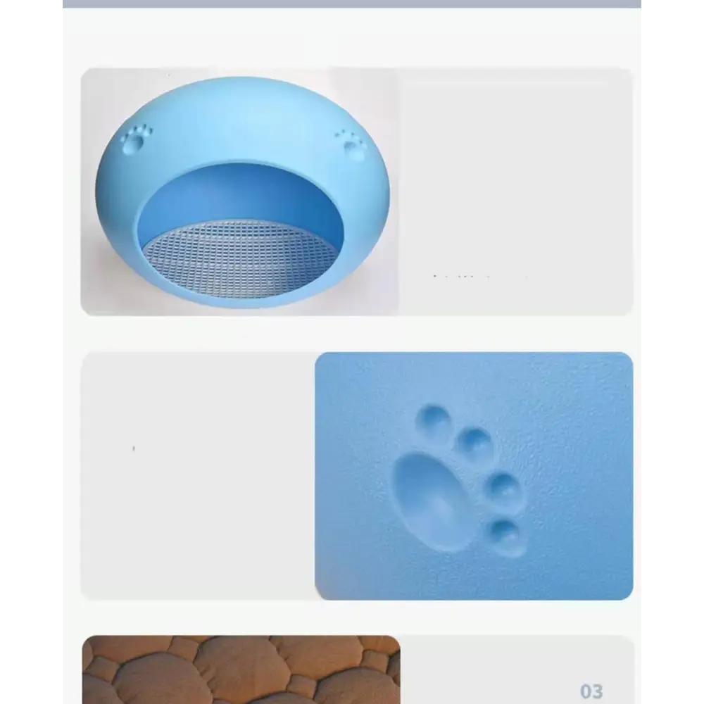YES4PETS Medium Cave Cat Kitten Box Igloo Cat Bed House Dog Puppy House-Blue - Pet Care > Cat Supplies > Cat Furniture