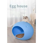 YES4PETS Medium Cave Cat Kitten Box Igloo Cat Bed House Dog Puppy House-Blue - Pet Care > Cat Supplies > Cat Furniture