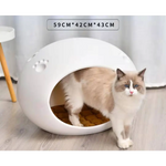 YES4PETS Medium Cave Cat Kitten Box Igloo Cat Bed House Dog Puppy House White - Pet Care > Cat Supplies > Cat Furniture