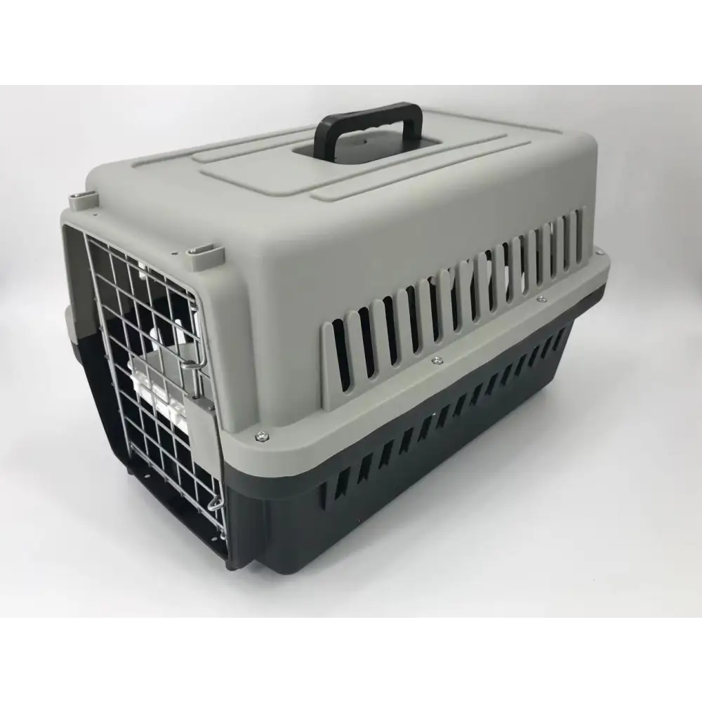 YES4PETS Medium Dog Cat Crate Pet Carrier Airline Cage With Bowl & Tray-Black - Pet Care > Dog Supplies > Dog Carriers