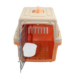 YES4PETS Medium Dog Cat Crate Pet Carrier Airline Cage With Bowl & Tray-Orange - Pet Care > Dog Supplies > Dog Carriers