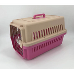 YES4PETS Medium Dog Cat Crate Pet Carrier Airline Cage With Bowl & Tray-Pink - Pet Care > Cat Supplies > Cat Carriers &