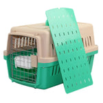 YES4PETS Medium Dog Cat Crate Pet Carrier Airline Cage With Bowl & Tray-Green - Pet Care > Dog Supplies > Dog Carriers