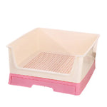 YES4PETS Medium Dog Potty Training Tray Pet Puppy Toilet Trays Loo Pad Mat With Wall Pink - Pet Care > Dog Supplies >