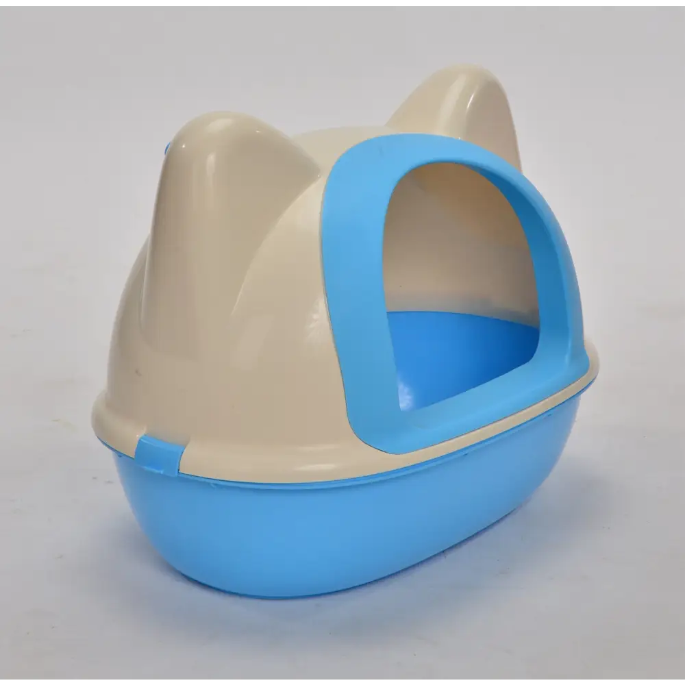 YES4PETS Medium Hooded Cat Toilet Litter Box Tray House With Scoop Blue - Pet Care > Cat Supplies > Cat Litter