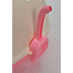 YES4PETS Medium Hooded Cat Toilet Litter Box Tray House With Scoop Pink - Pet Care > Cat Supplies > Cat Litter