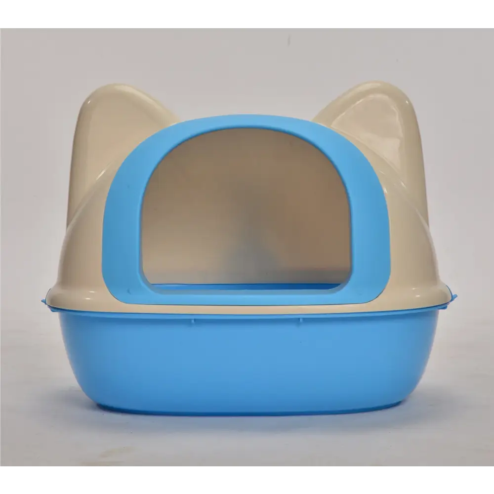 YES4PETS Medium Hooded Cat Toilet Litter Box Tray House With Scoop Blue - Pet Care > Cat Supplies > Cat Litter
