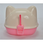 YES4PETS Medium Hooded Cat Toilet Litter Box Tray House With Scoop Pink - Pet Care > Cat Supplies > Cat Litter